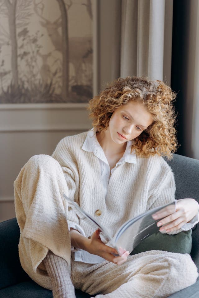 리브드 울 가디건 착용 컷